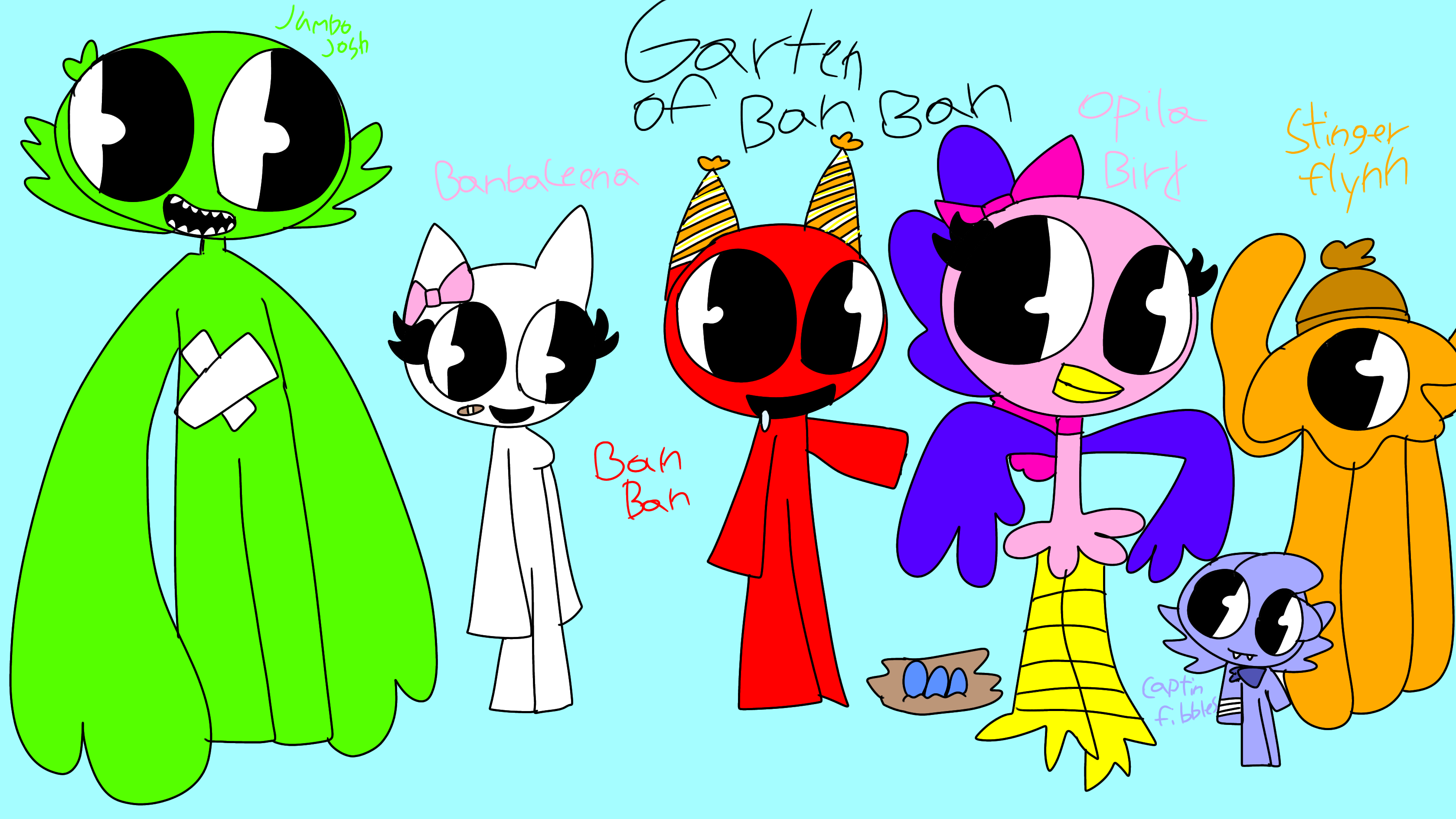 Garten of banban characters in my style! by C4m3l14dr4ws on DeviantArt