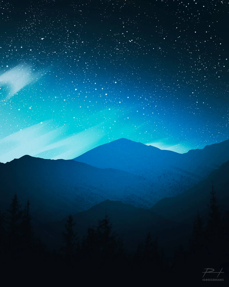 Blue Night Sky by ReedDrawsOnDA on DeviantArt