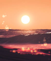 Sunset surf