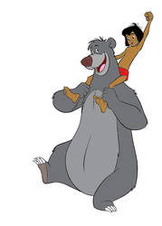 Baloo and Mowgli