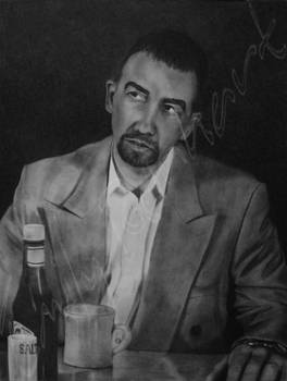 No Coffee!? - Charcoal Dry-Painting