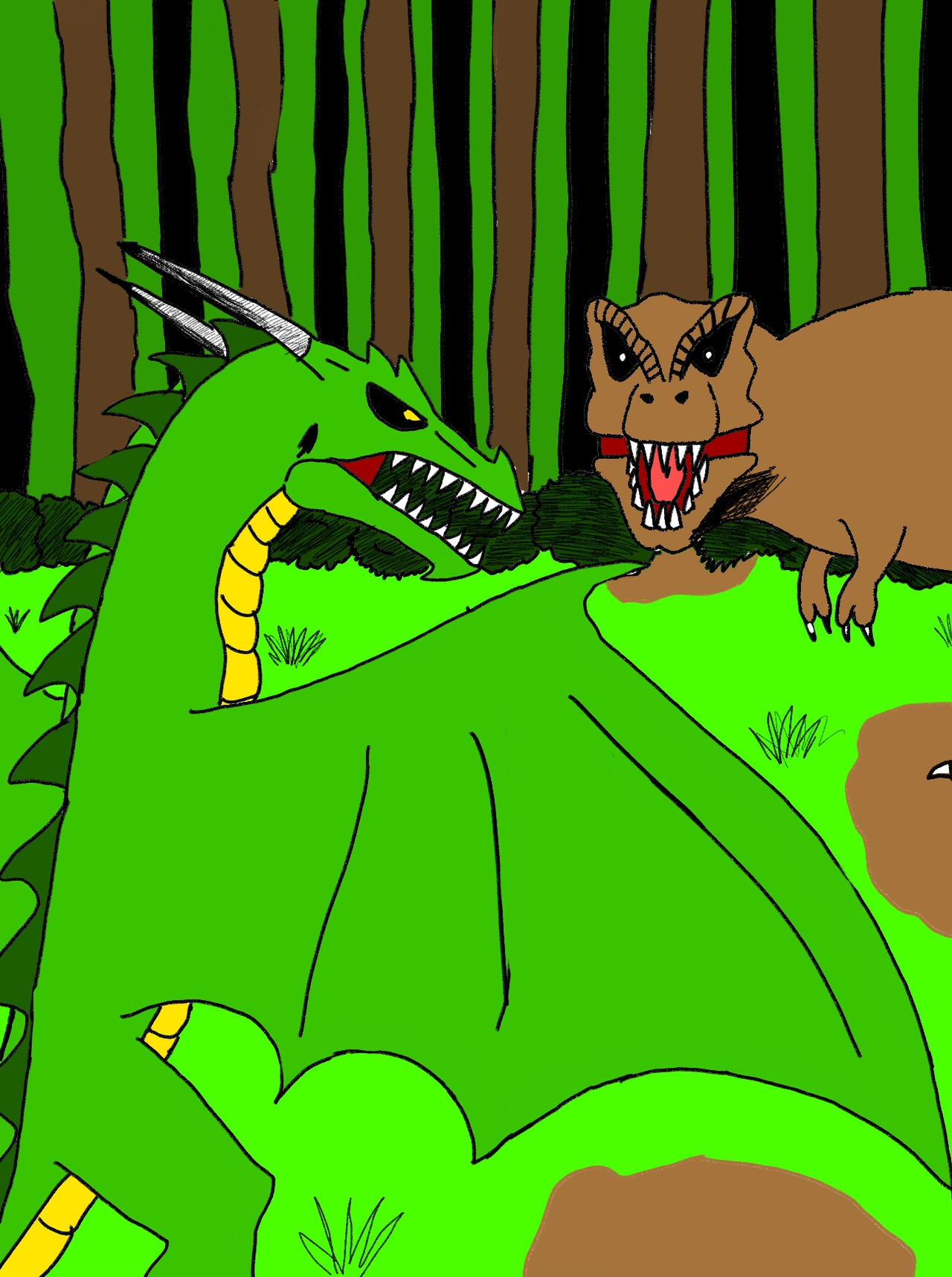 Wyvern vs. T-rex