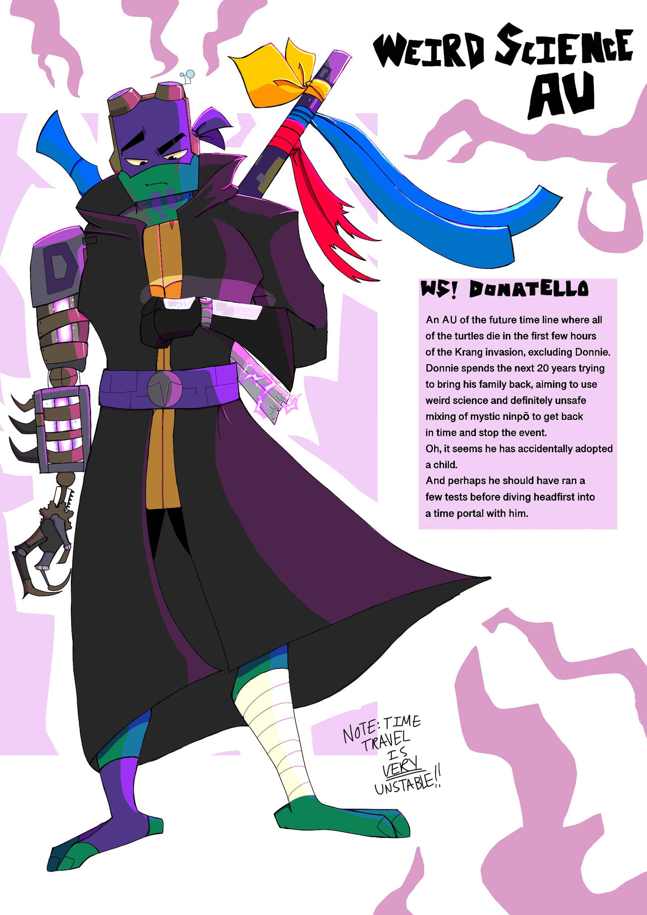 Weird Science! ROTTMNT Future AU Character Sheet by dysfunctional