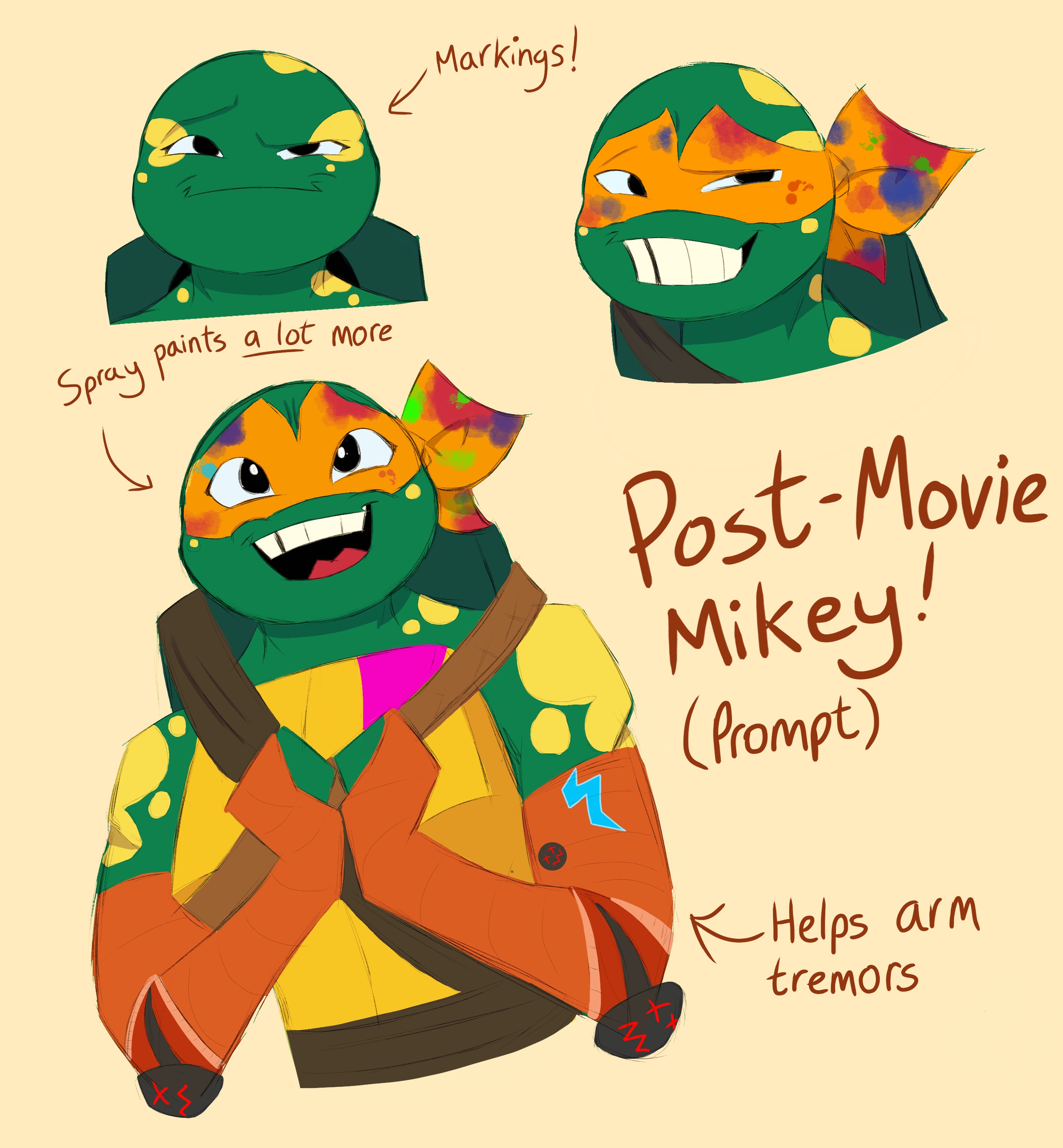 ROTTMNT Mikey Designs (Post Movie) by dysfunctional-doodle on DeviantArt