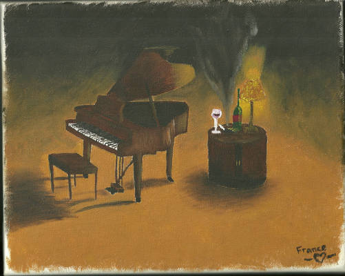 Piano Oil Painting