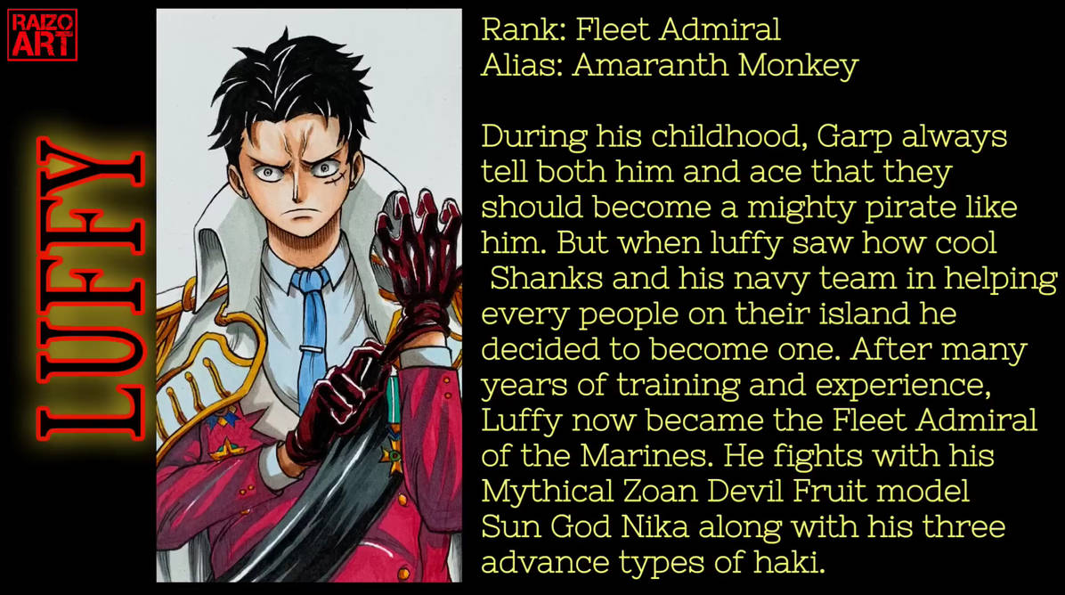 Luffy as a Marine by KHallid07 on DeviantArt