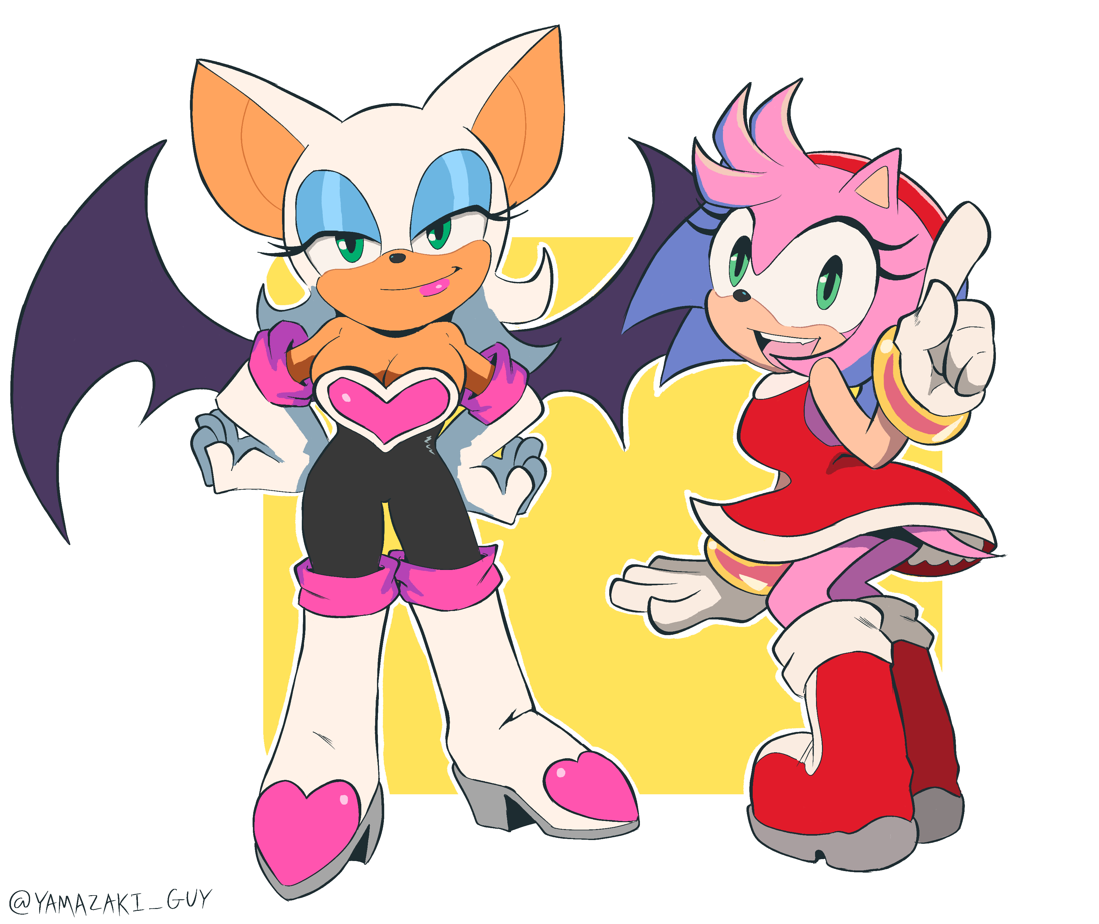 Amy Rouge Color Amy and Rouge by NazoArts on DeviantArt
