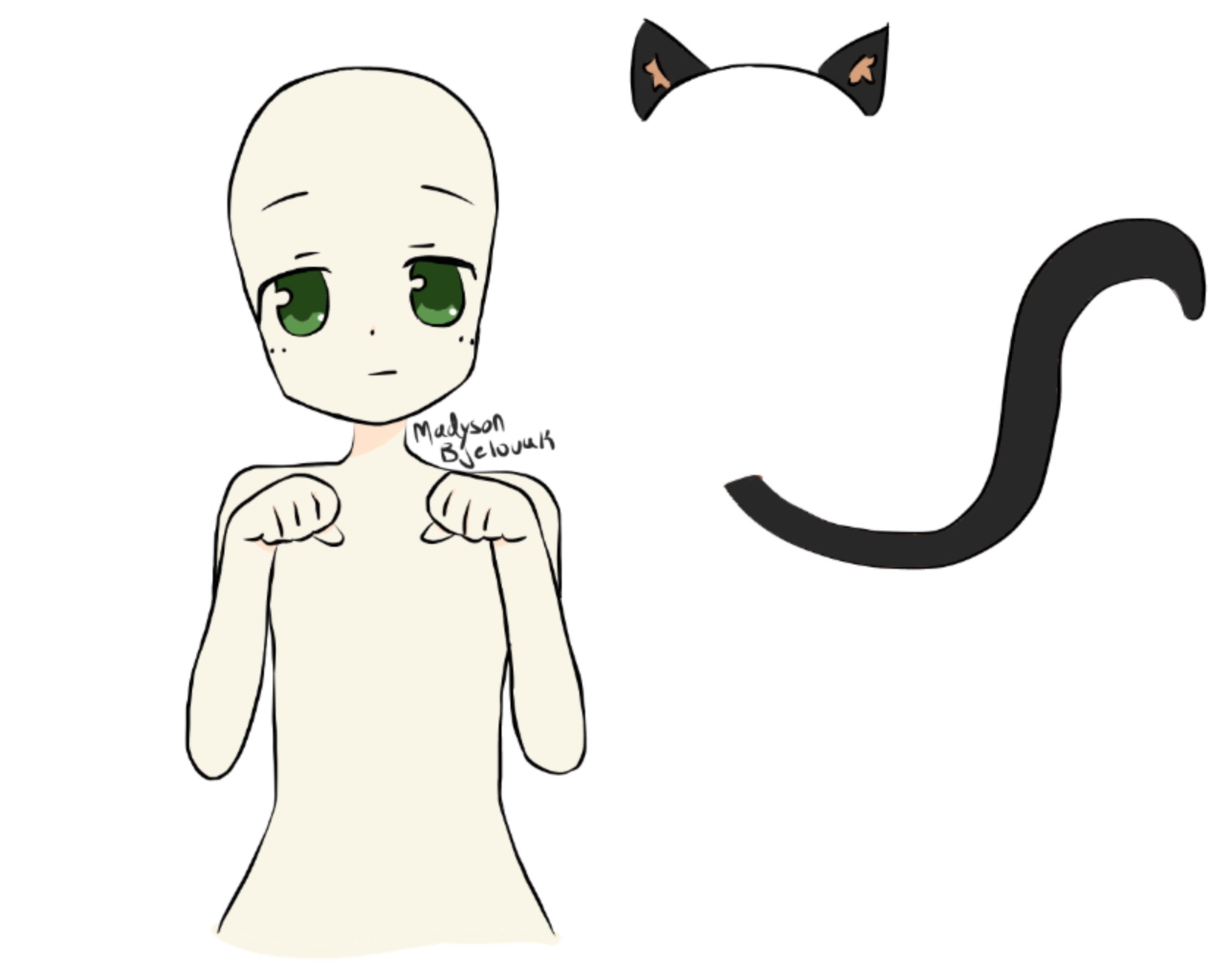 Anime cat base by mapleluna on DeviantArt