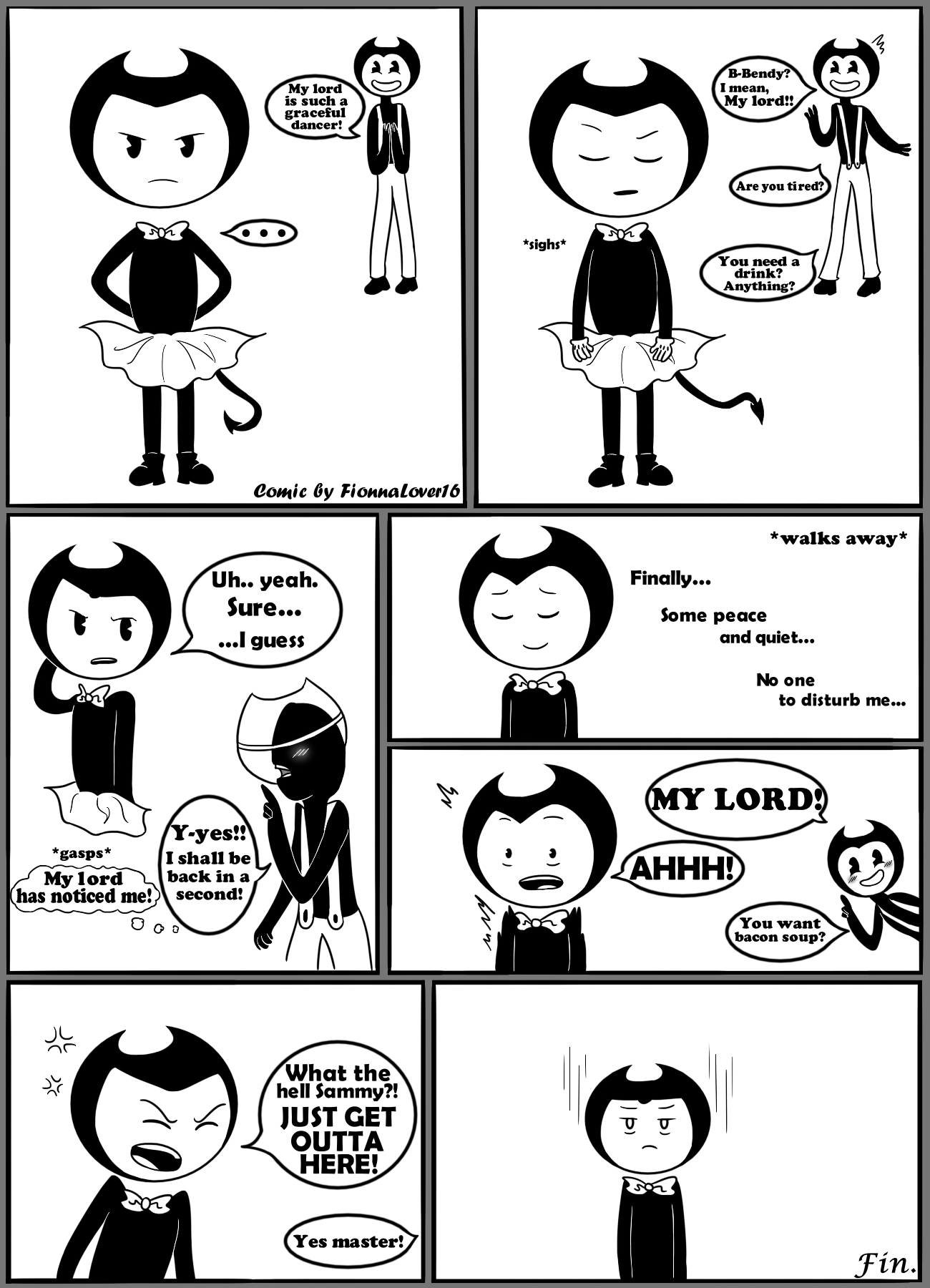 Bendy and Sammy Comic Bendy and the Ink Machine by FionnaLover16 on