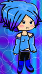 Purple and Blue haired girl by ChiiGirl