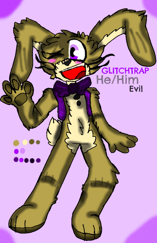 Glitchtrap reference sheet by Rozdy on DeviantArt