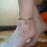 Copper anklet with pearls