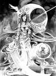 Resurrection Goddess-BnW by sinvia