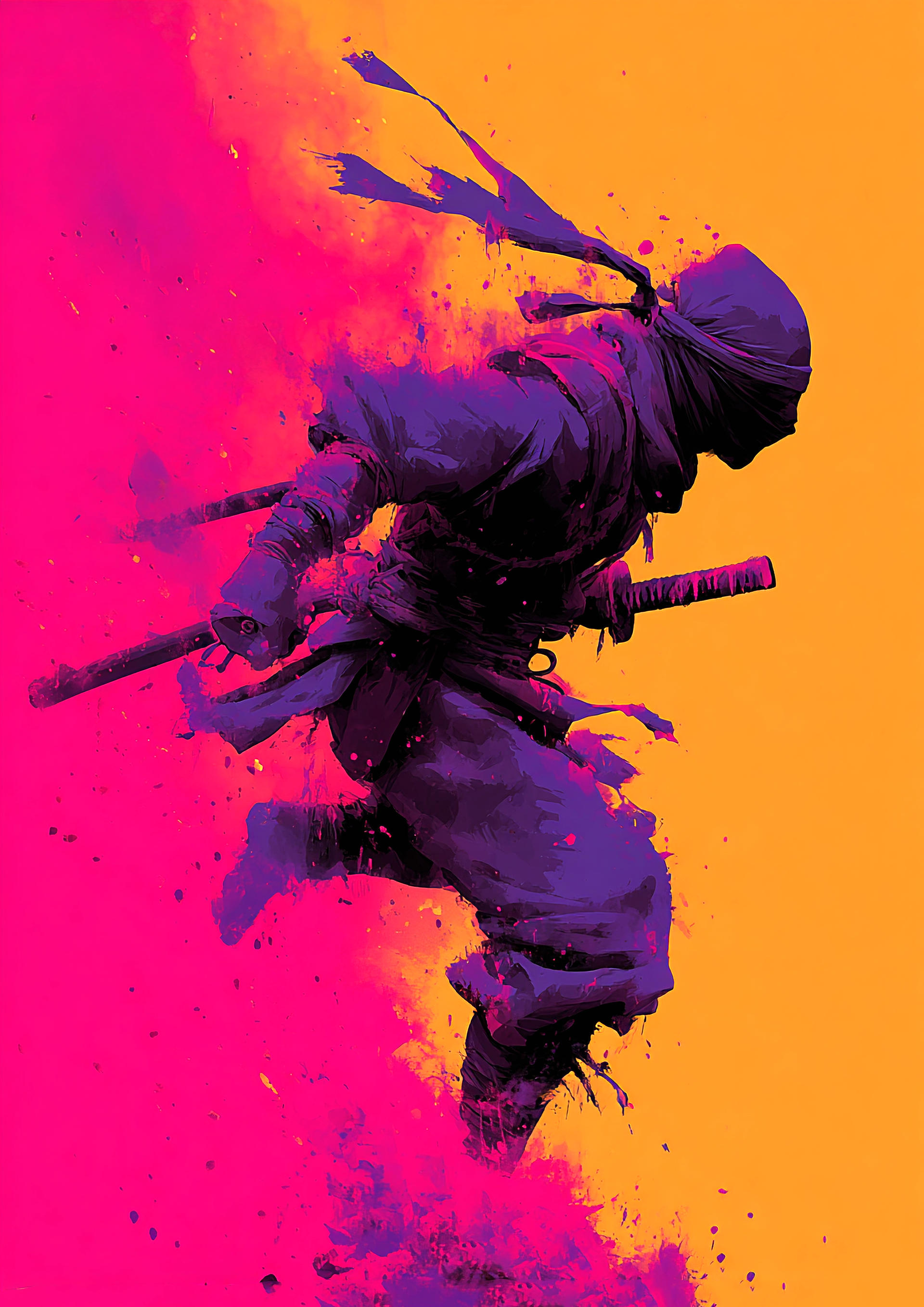 Abstract Ninja Ninja Art - Metal Poster Displate - Under 45$ by StudioPontPix on ...