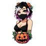 Noa the Summer Witch of October- Sticker Under 3$
