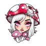 Billie the Mushroom Girl sticker $3