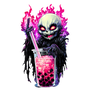 Possessed Bubble Tea Creepy Horror Fantasy