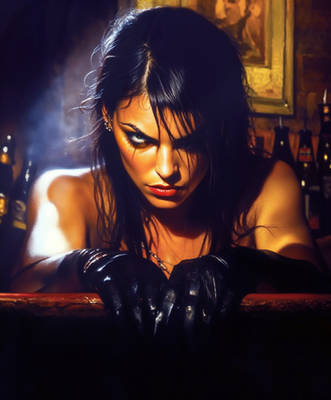 Predators Gaze - Oil Painting Chiaroscuro Style