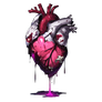 Wounded Heart Anatomical Organ with Bandages