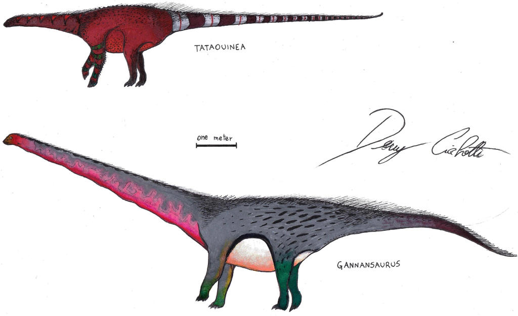 Tataouinea and Gannansaurus by Dennonyx