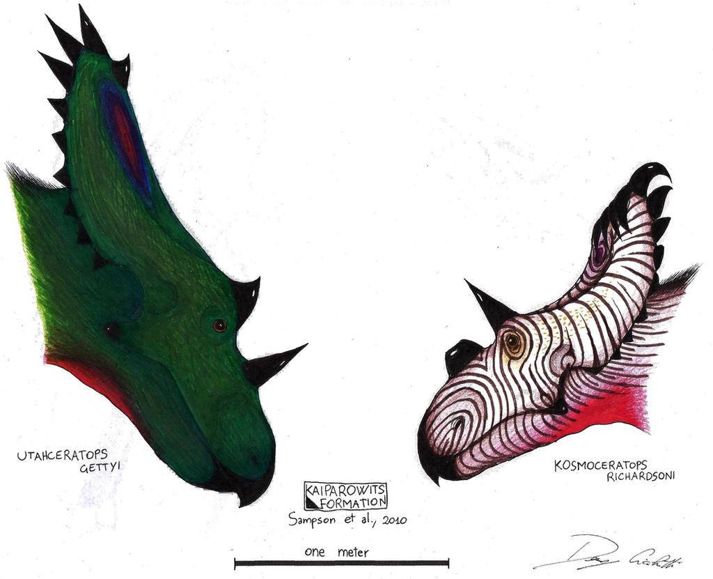 Utahceratops and Kosmoceratops
