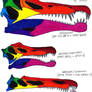 Spinosauridae skull comparison (to scale)