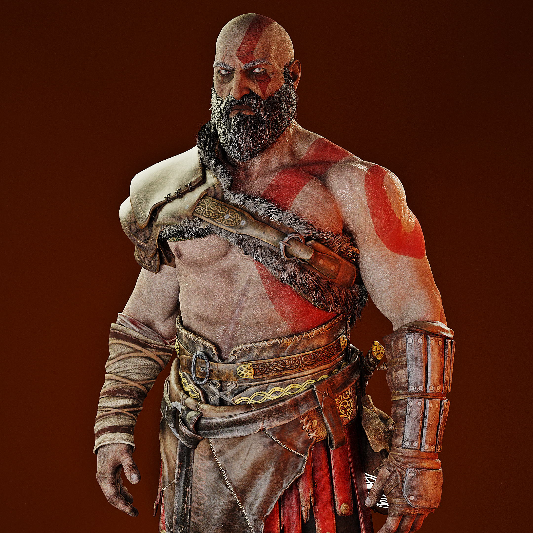 kratos god of war 1 style (ov) by amirben10art on DeviantArt