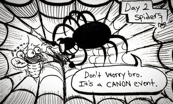 Inktober 2023 Day 2 Spiders