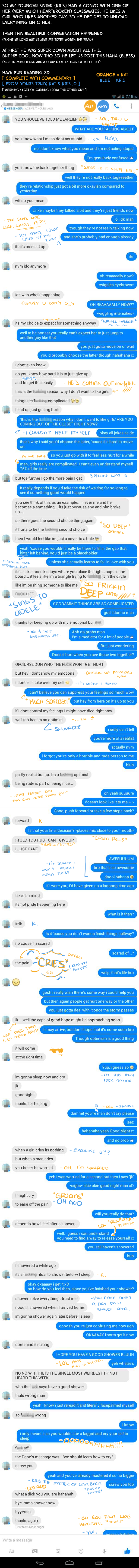 A convo with a (heartbroken) 13-yr old