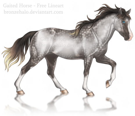 Free lineart: Gaited horse