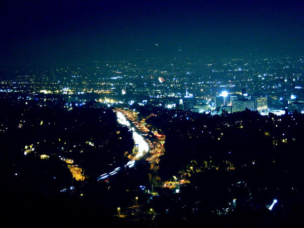 The city of angels at night