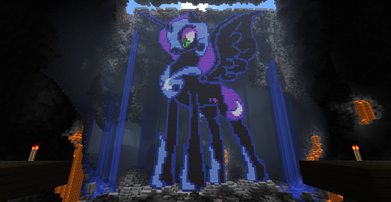 images How To Make A Moon In Minecraft nightmare moon minecraft by sunegem