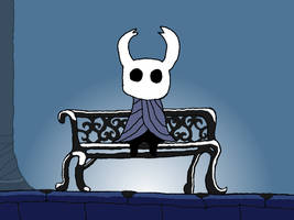 Resting (Little Ghost on a bench)