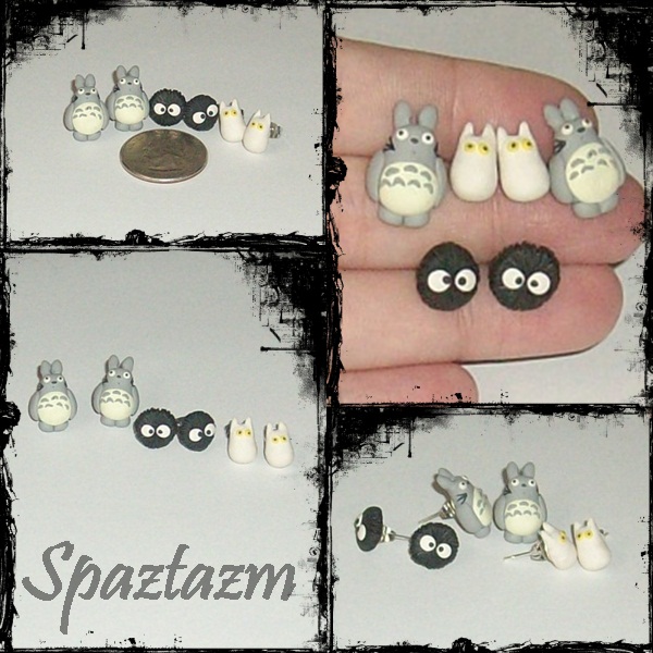 totoro earring gift set