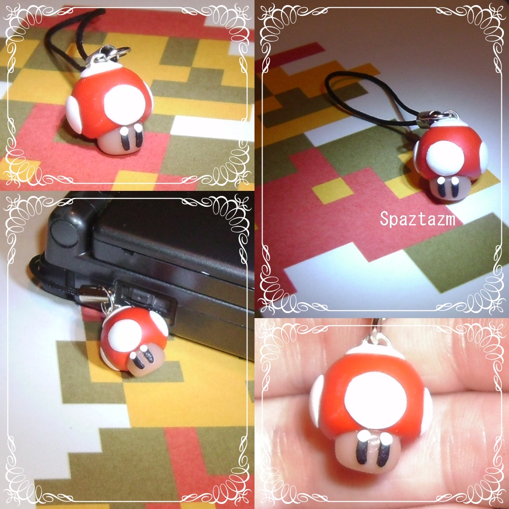 Red mushroom cell charm