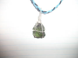 Moldavite necklace: Front