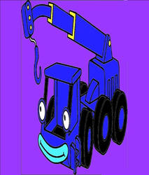 My Colouring Of Lofty The Blue Mobile Crane