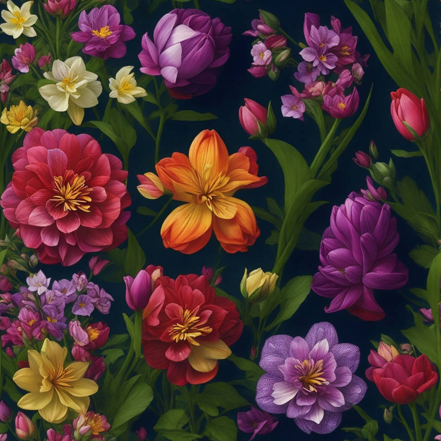 Seamless Flowers Textures (11N) by Cip3000 on DeviantArt