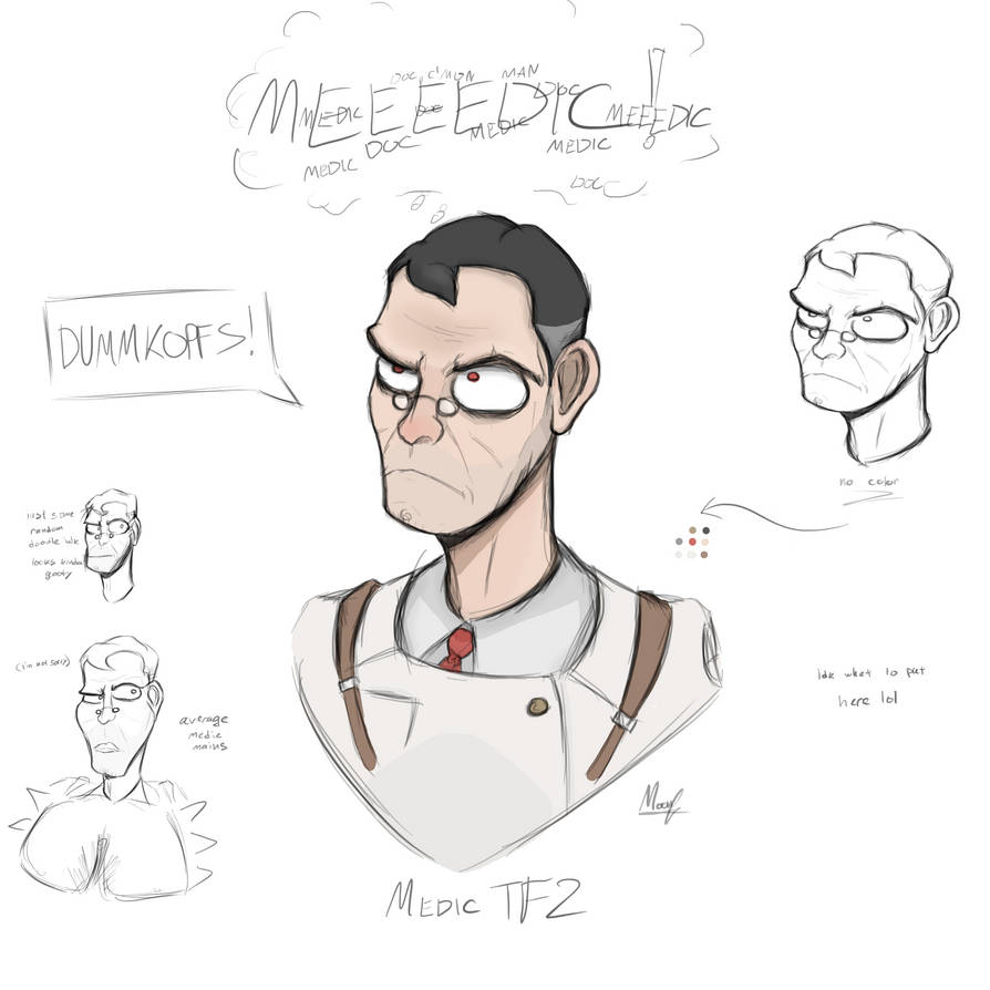 TF2 Medic Portrait and doodles/sketches by MoonShefff on DeviantArt TF2 Medic Portrait and doodles/sketches by MoonShefff on DeviantArt