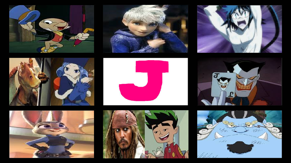 Letter R J Characters My Favorite Letter J Characters by StrawHatRyan on DeviantArt