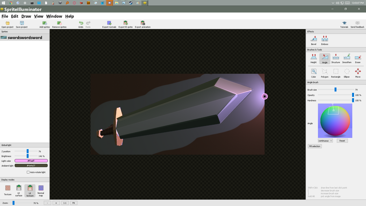 2d sword with hand drawn normal maps by Mailmetothemoon on DeviantArt