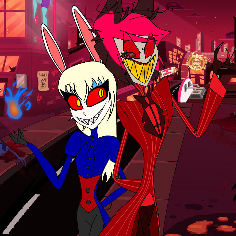 Rabbit and deer Collaborate hazbin hotel by ayami186966 on DeviantArt