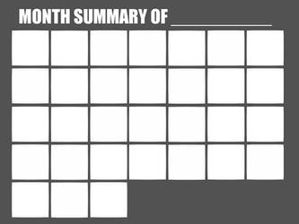 Month Summary meme blank by NiNoZaP0