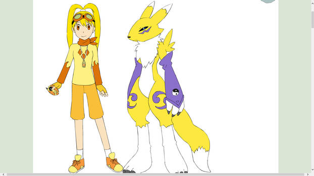 Tabby and Renamon- Digimon Forever