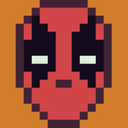 Pixel art self-portrait #6 as Deadpool