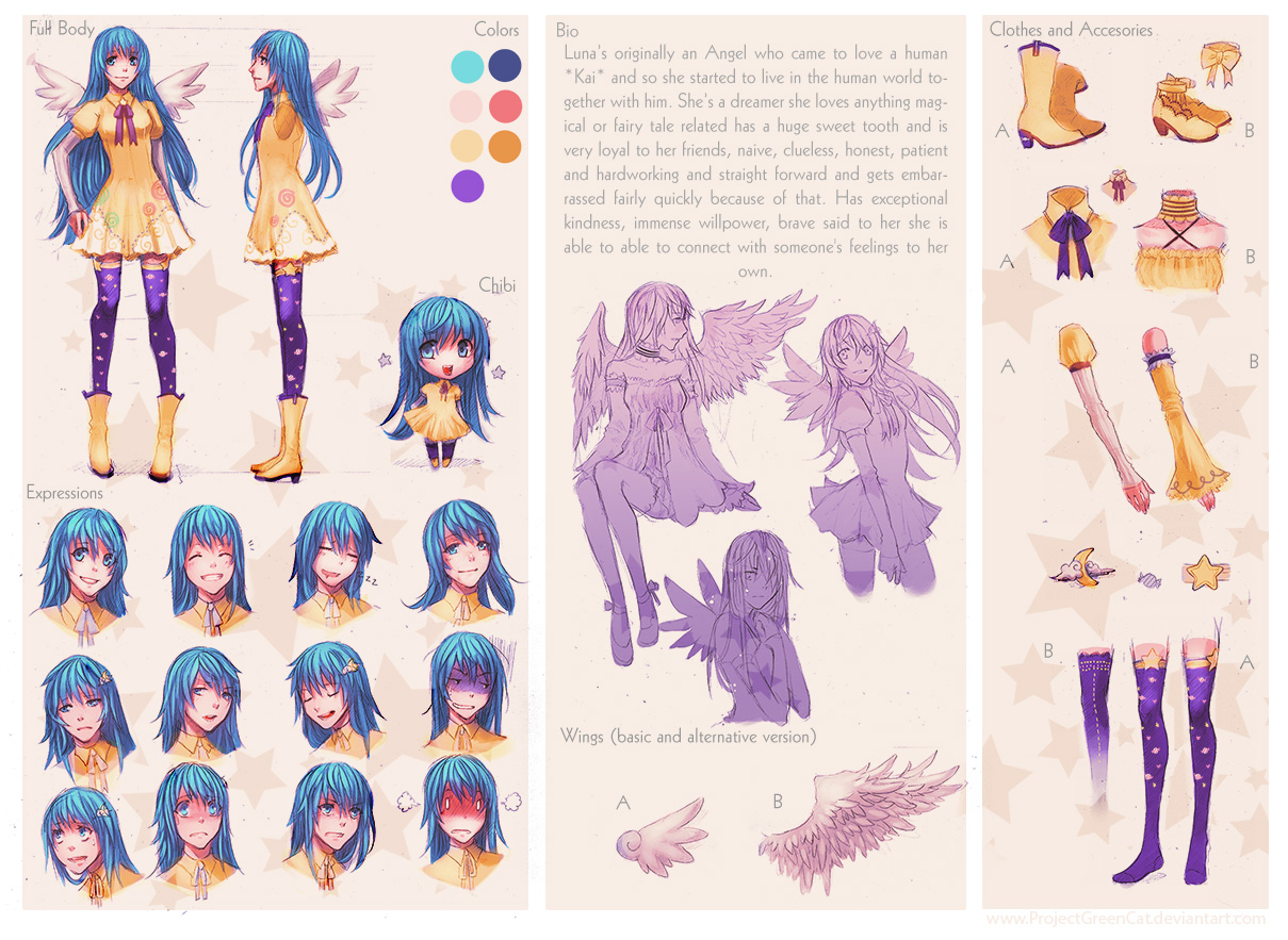 Character Sheet Commission: Luna