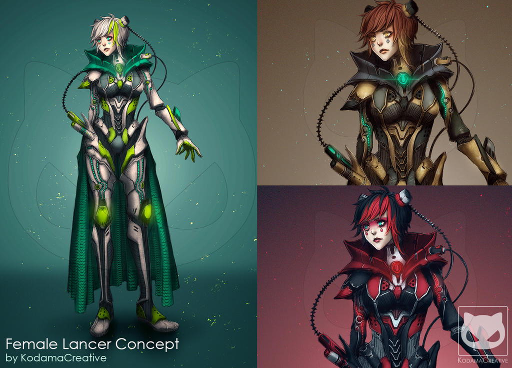 Commission Custom Concept Design : Female Lancer