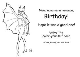 YCBGBTS ...err.. Batgirl Birthday Card