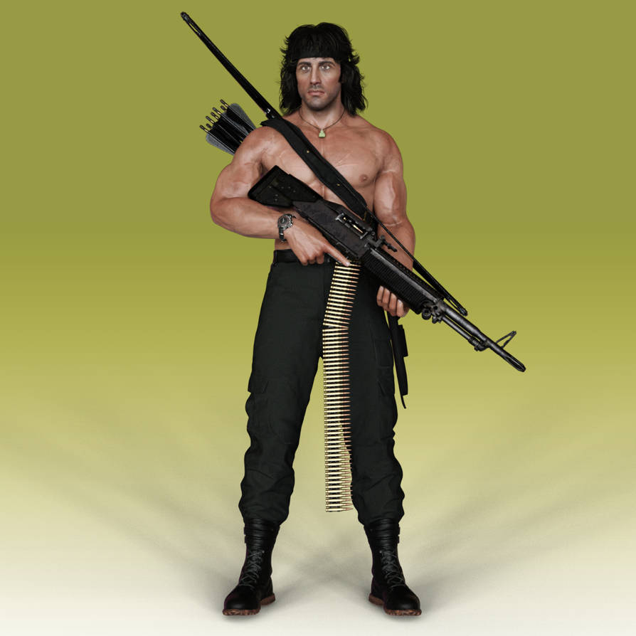 Rambo MK11 with all his rigged arsenal by SUPREMO-OMEGA on DeviantArt