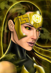 Sinestro Corps Wonder Woman by Huang-Jun